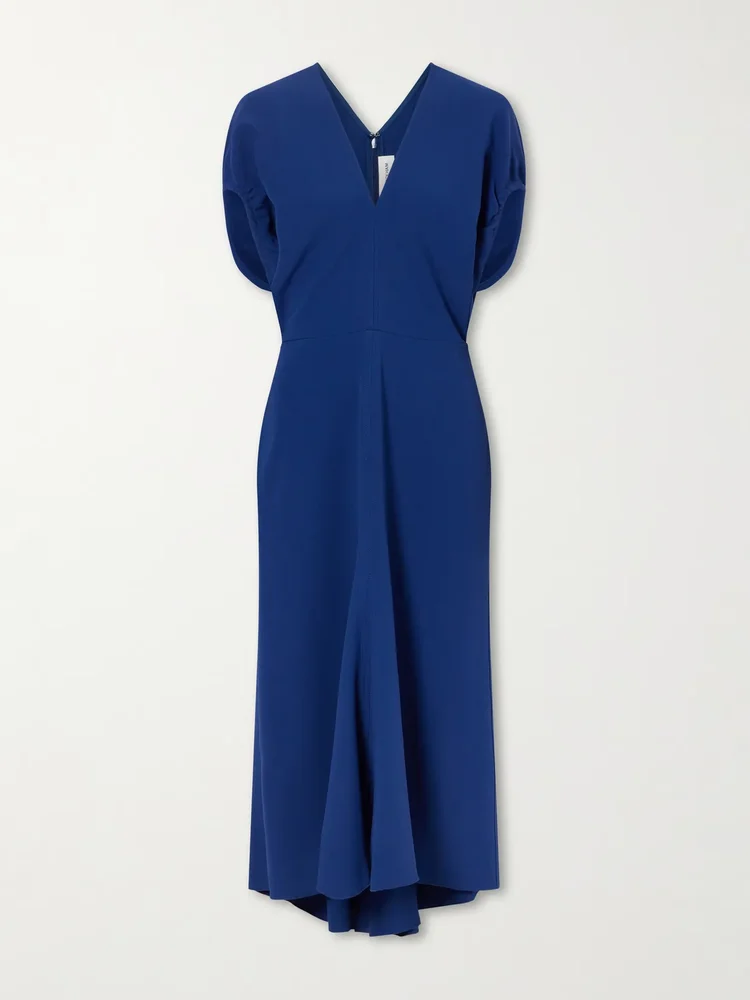 edith crepe midi dress