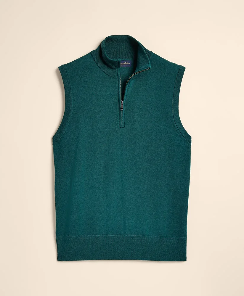 Merino Wool Half-Zip Vest