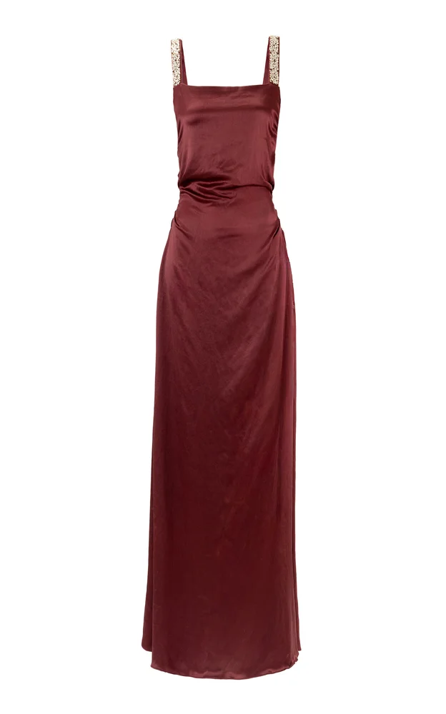 La Reine Rouge Silk Maxi Dress