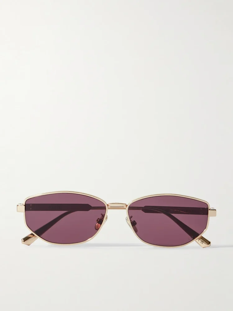 DiorCannage B1U oval-frame rose gold-tone sunglasses