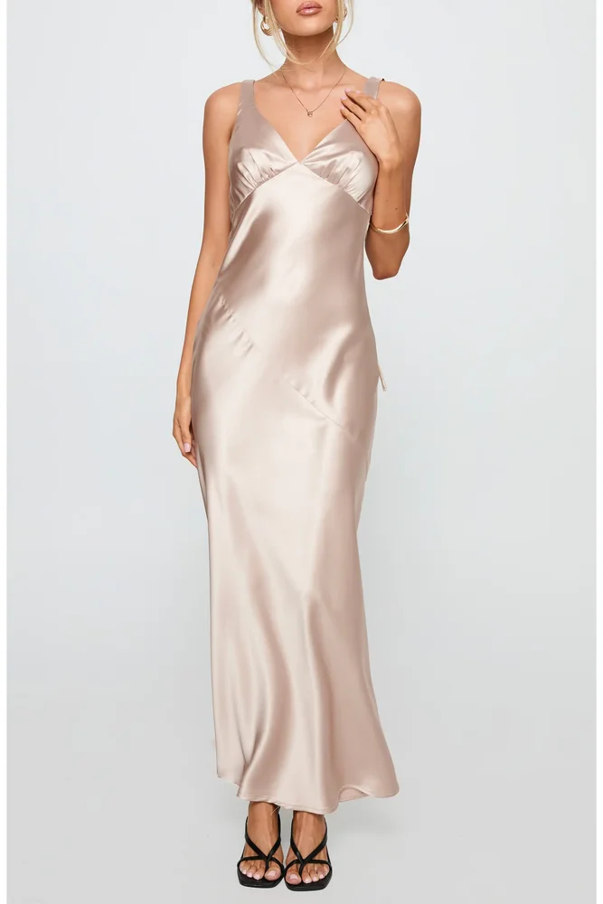 Northern Star Open-Back Satin Gown