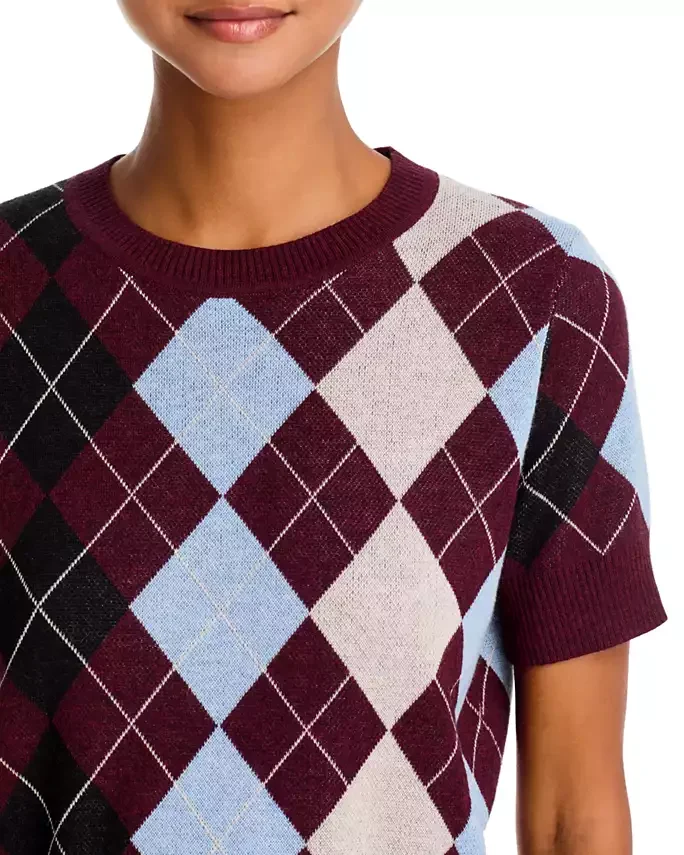 Bria Argyle Sweater Top