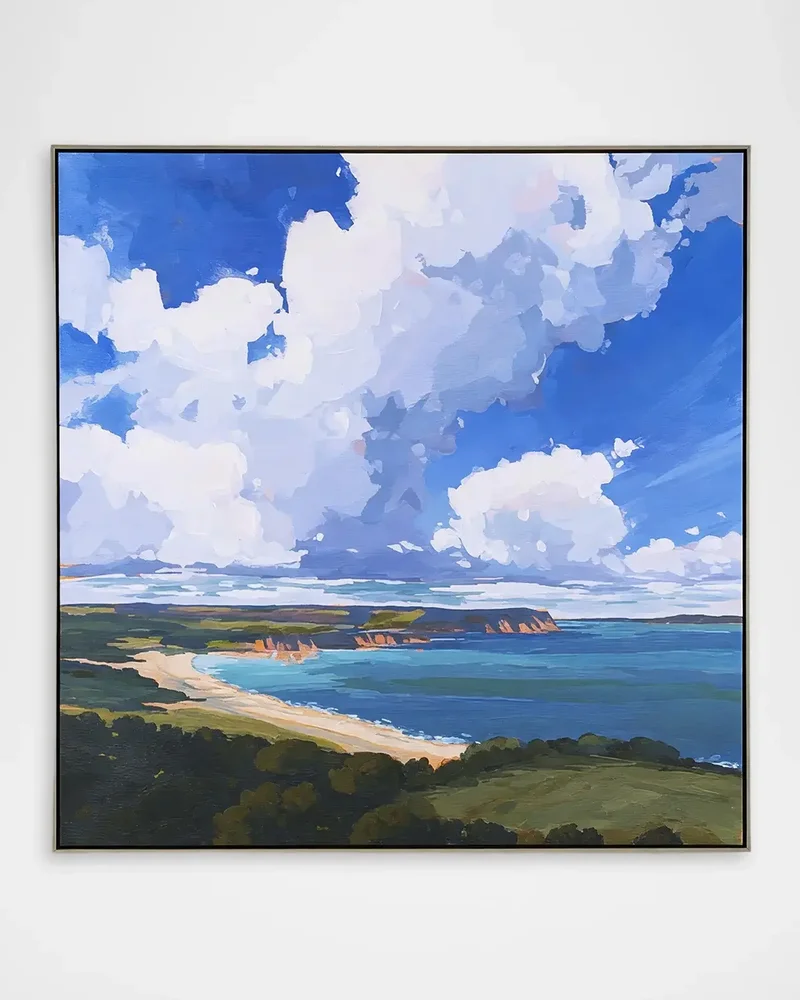 "Coastal Keepsake, Large" Framed Giclee by Sarah Thomas