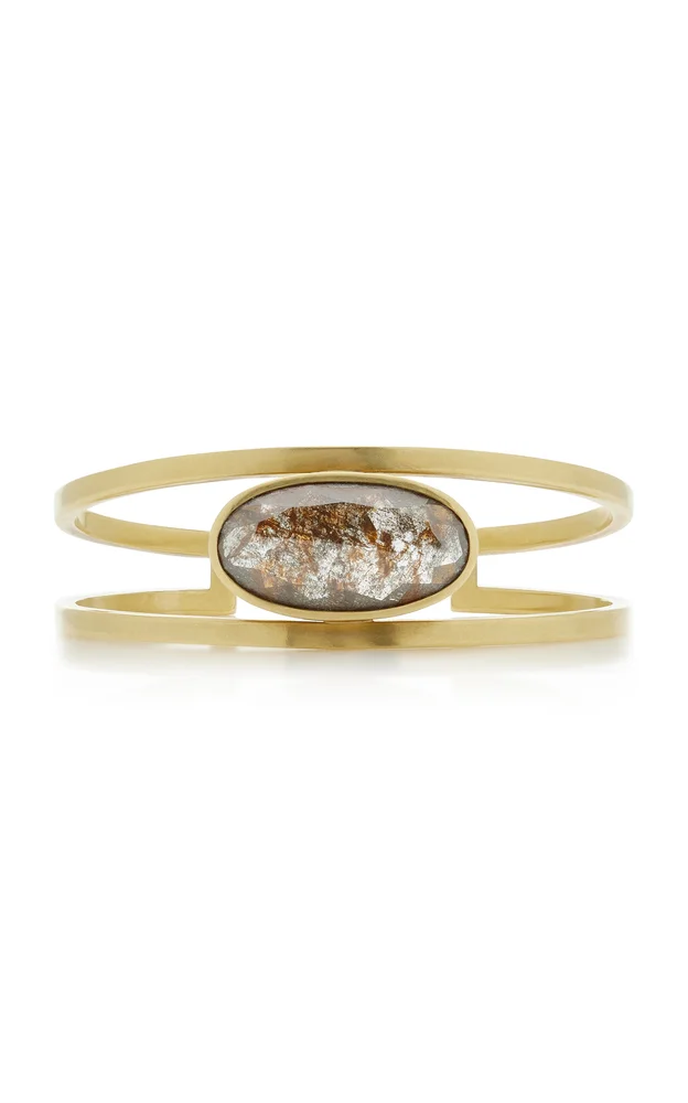 Oval Rough Cut Diamond Electra Bangle
