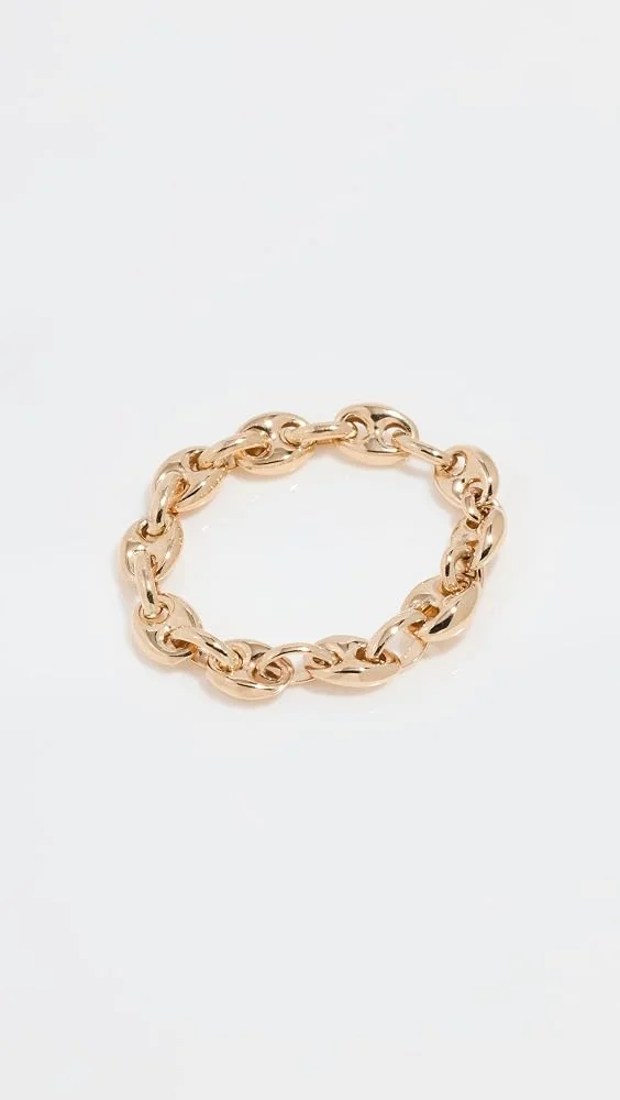 14k Gold Small Mariner Chain Ring