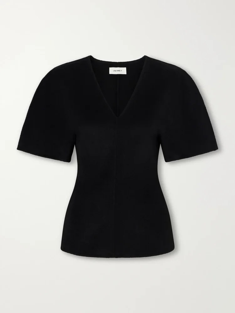 Wool and cashmere-blend blouse