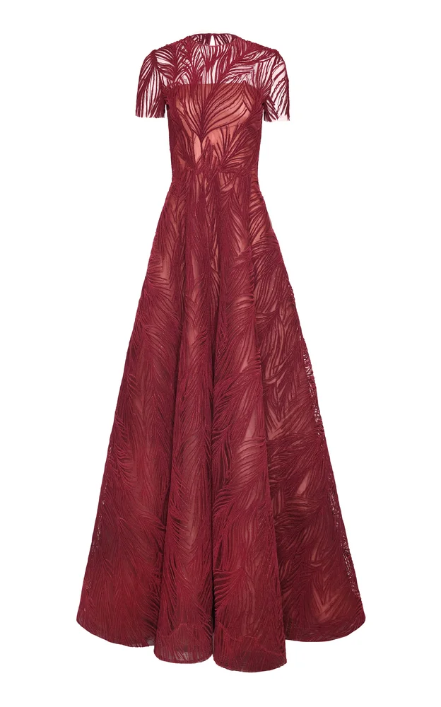 Light Velvet Cap Sleeve Gown