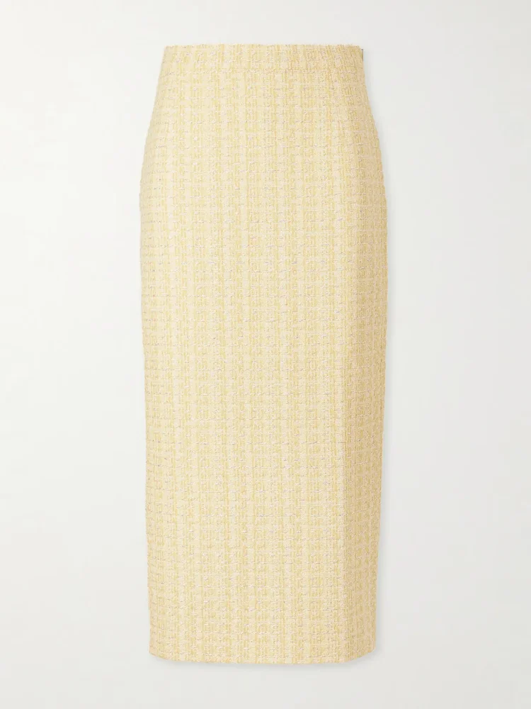 Tweed midi skirt