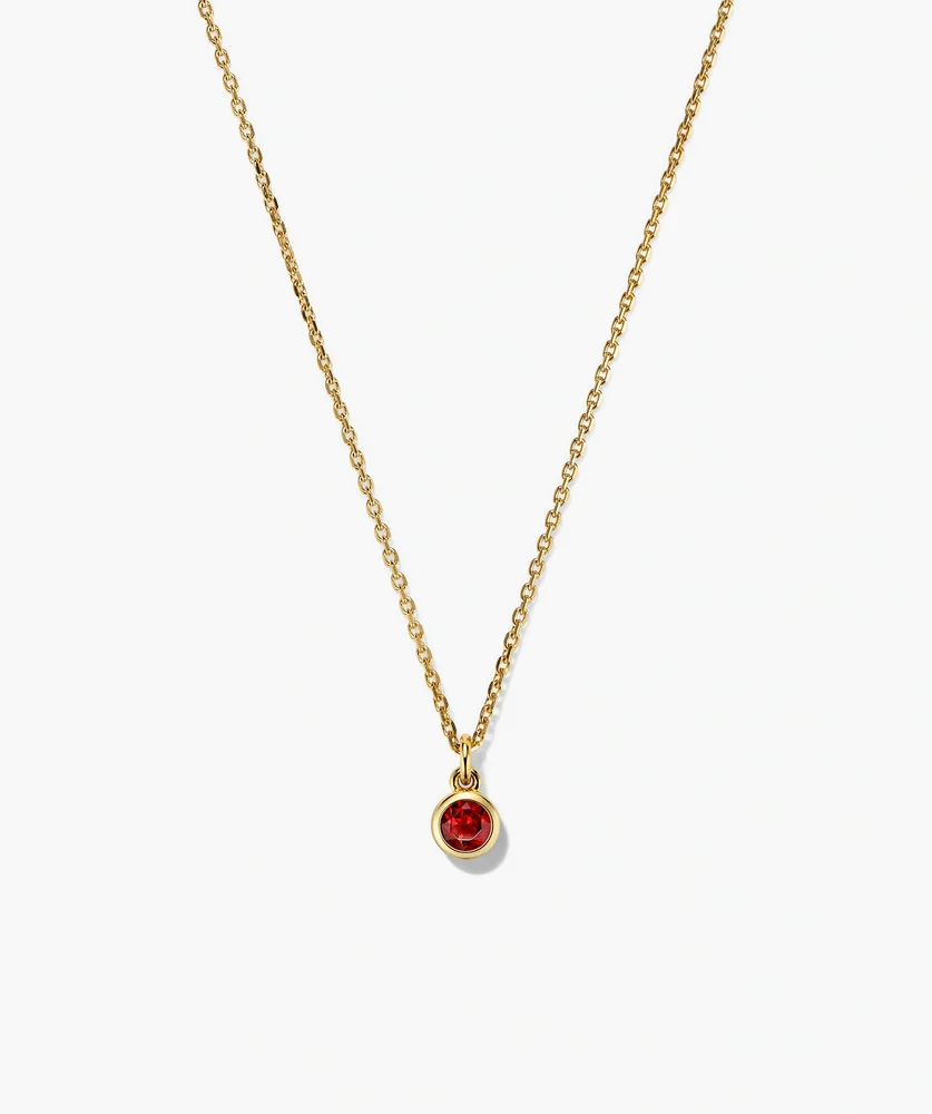 Sia Birthstone Pendant Necklace in Garnet