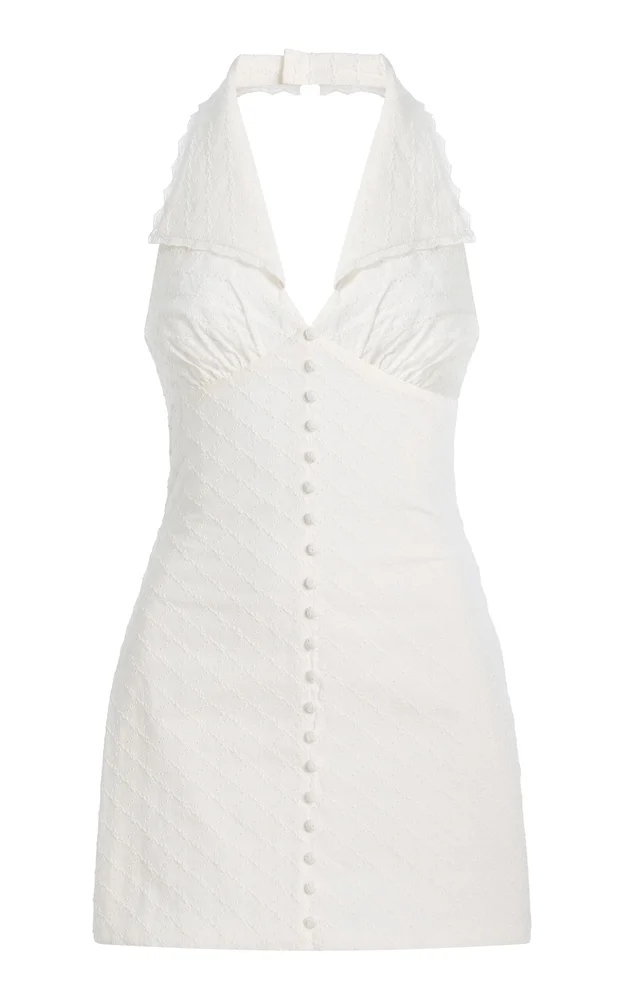 Collared Cotton Mini Dress