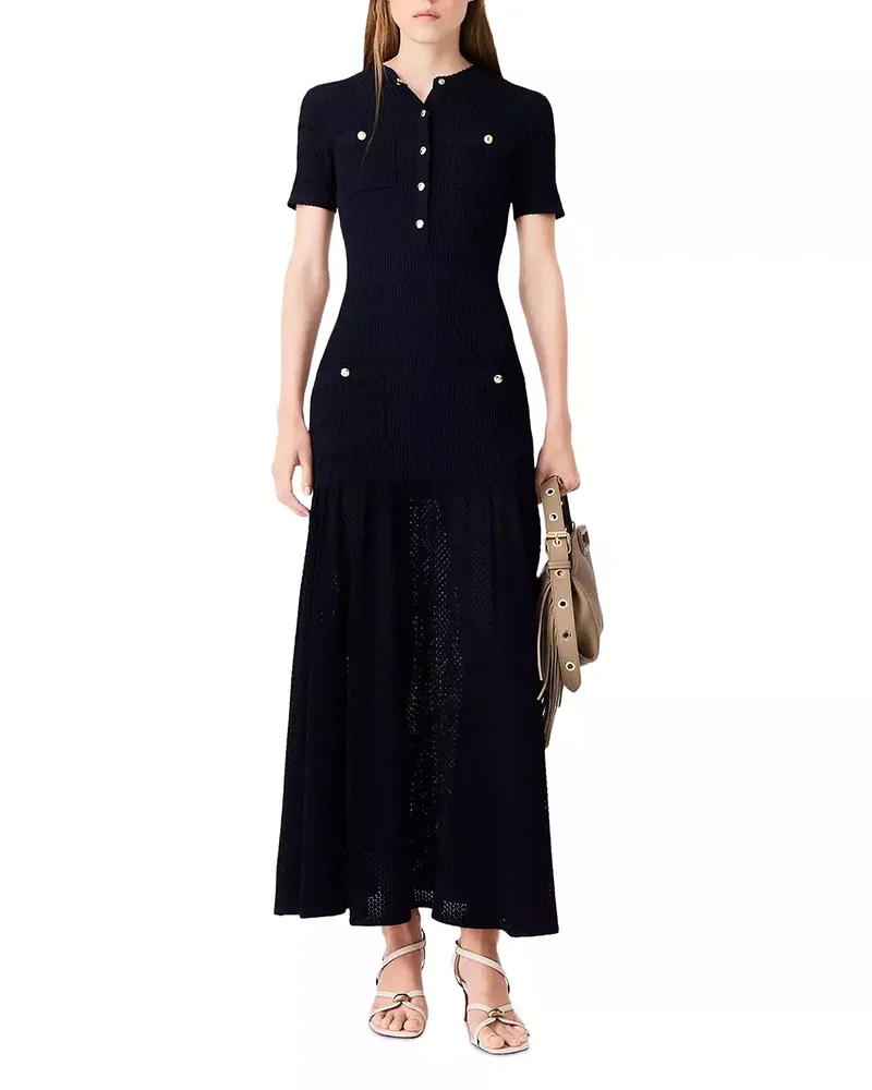Flora Mixed Knit Maxi Dress