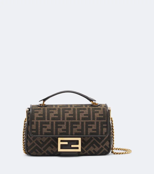 Baguette Mini FF Zucca Burattato shoulder bag