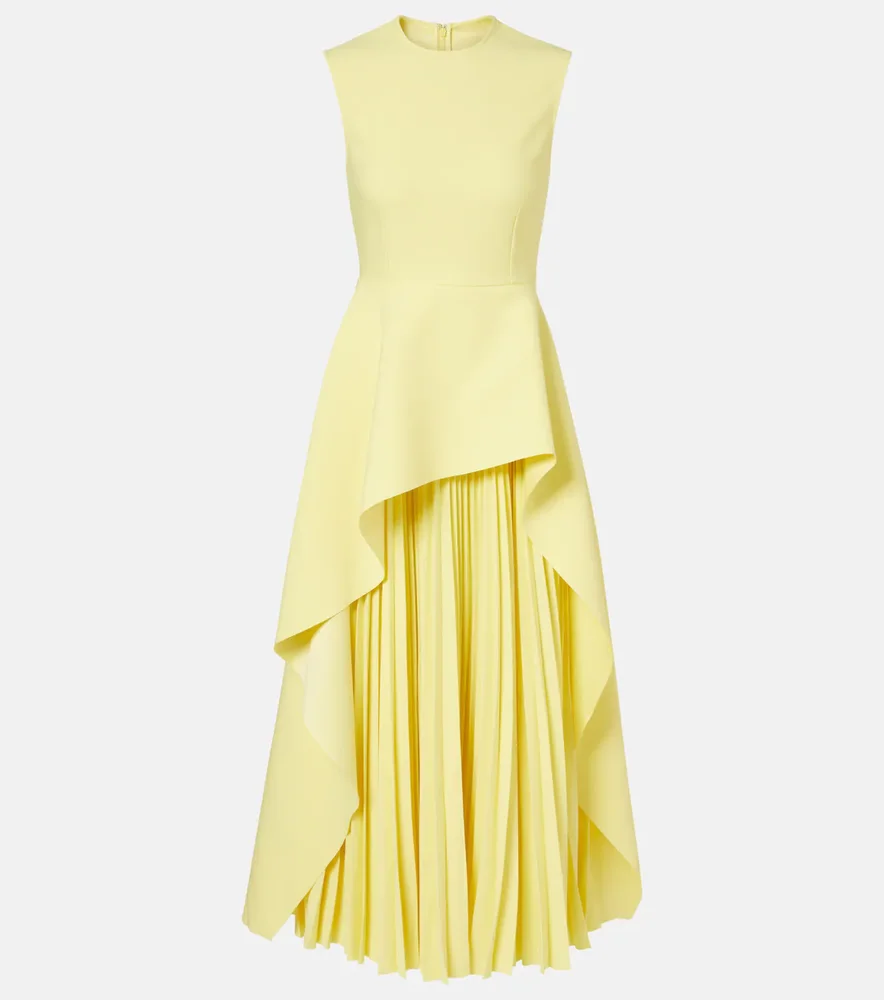 Severny draped pleated midi dress
