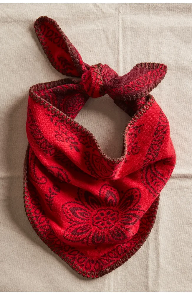 Carmen Knitted Triangle Scarf