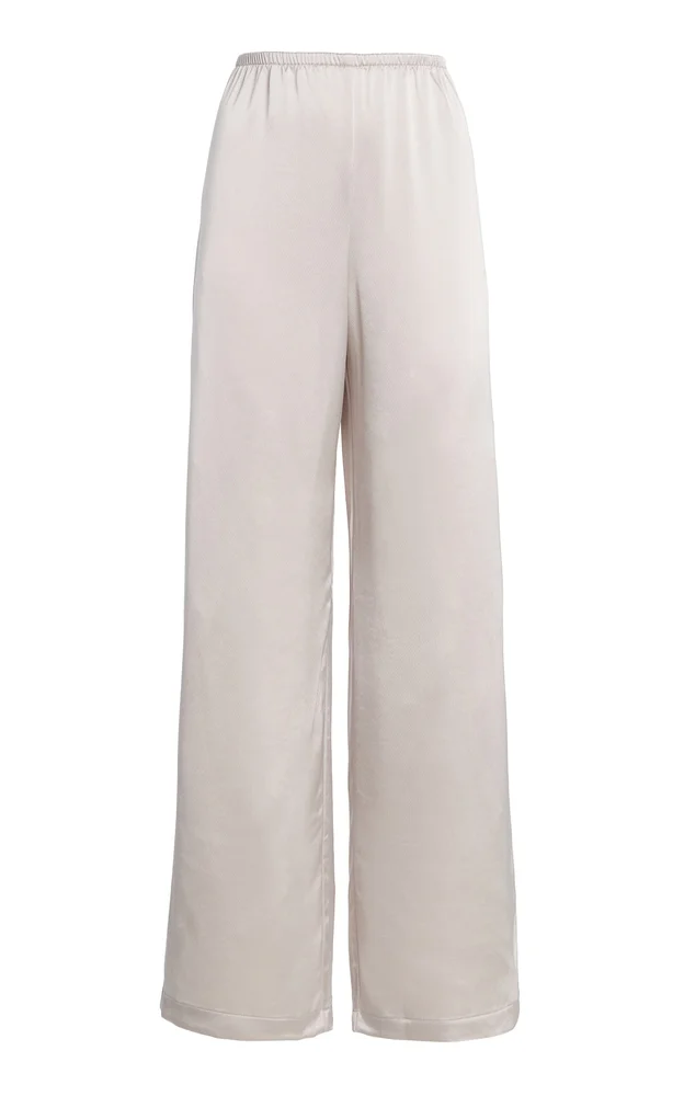 Barb Satin Wide-Leg Pants