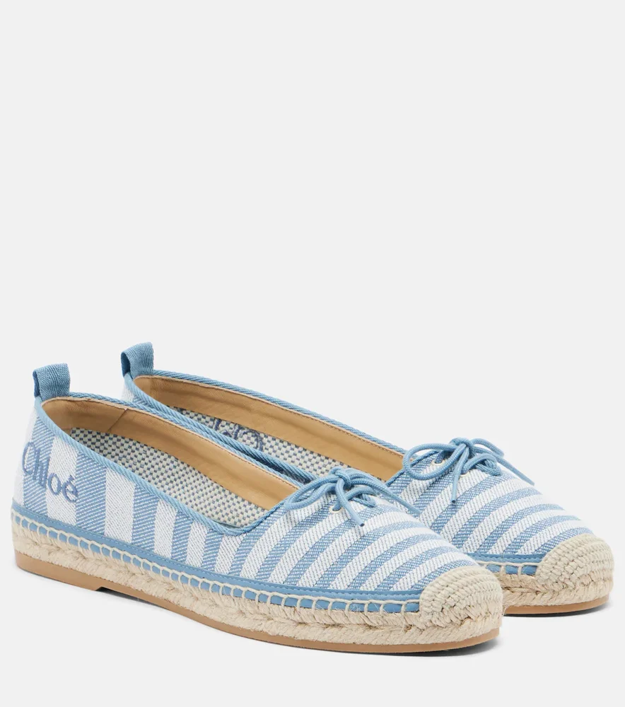 Isla striped canvas espadrilles
