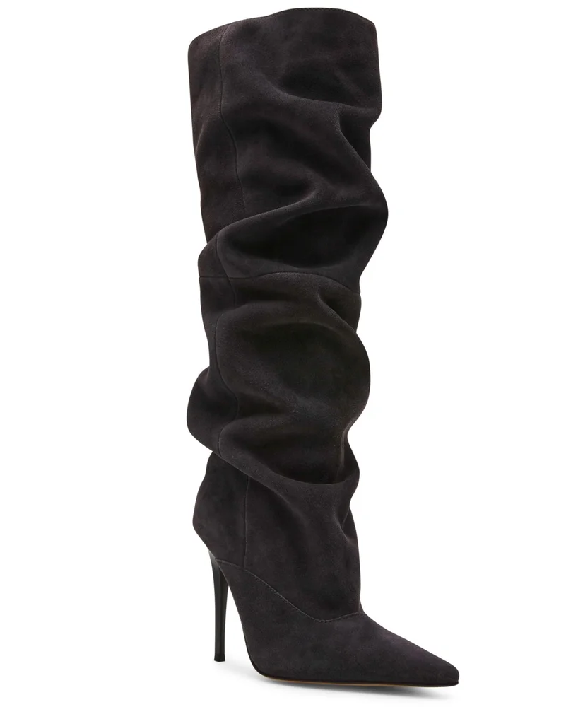 Elona Knee-High Slouch Stiletto Dress Boots