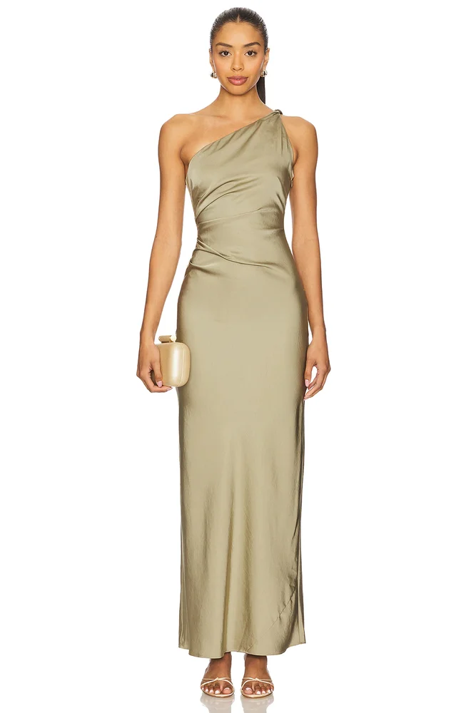 Lunetta Asymmetric Maxi Dress