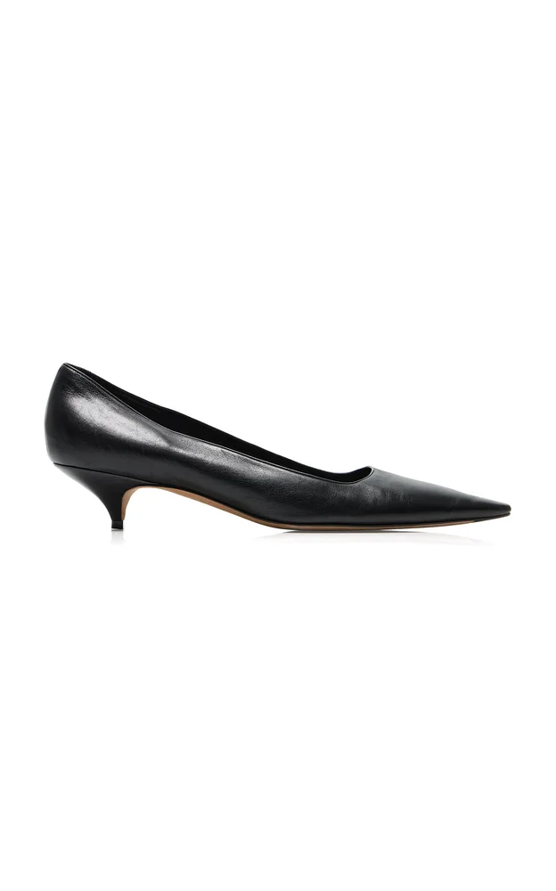 Liisa Kitten Three Leather Pumps