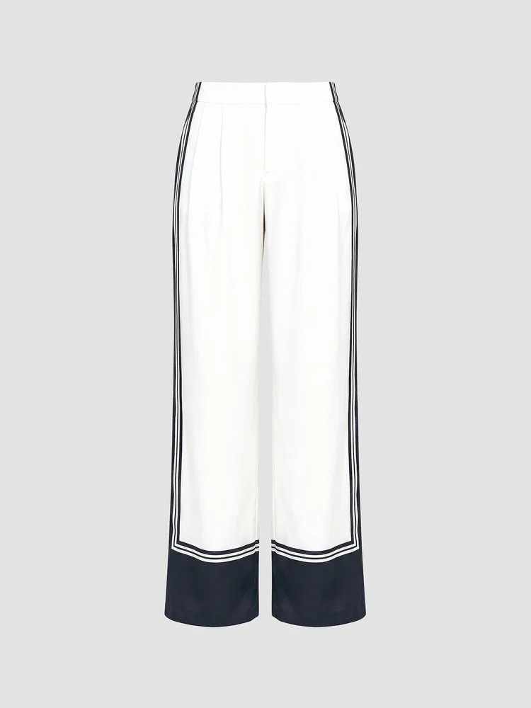 Marlowe Satin Straight-Leg Pants
