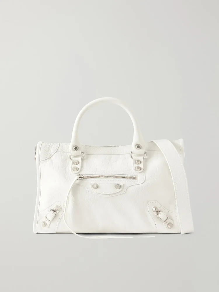 Balenciaga Le City small embellished textured-leather tote