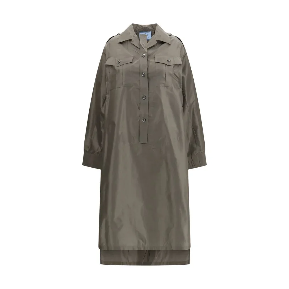Prada Bicolor Silk Casual Dress