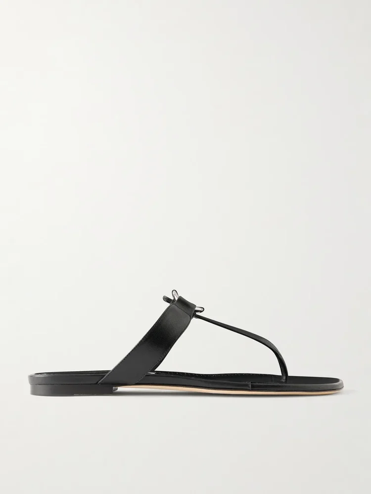 mionasan embellished leather thong sandals
