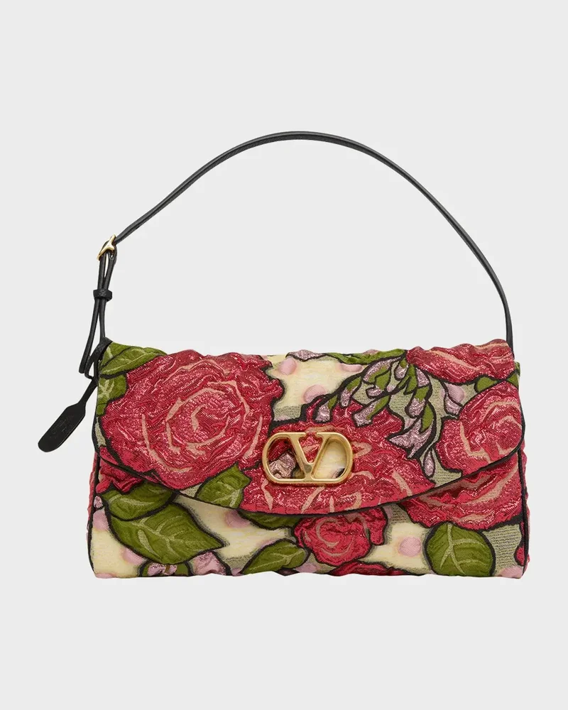 Small Floral Jacquard Shoulder Bag