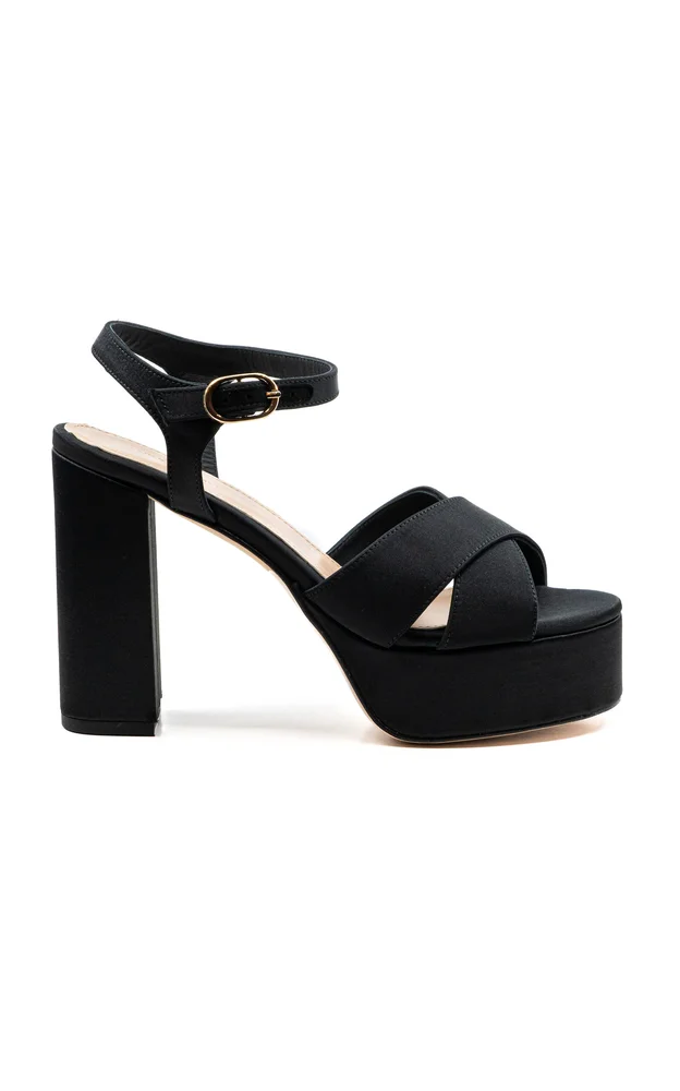Bella Satin Platform Sandals