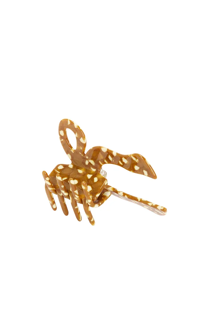 Hand-Painted Coquette Bow Claw Hair Clip