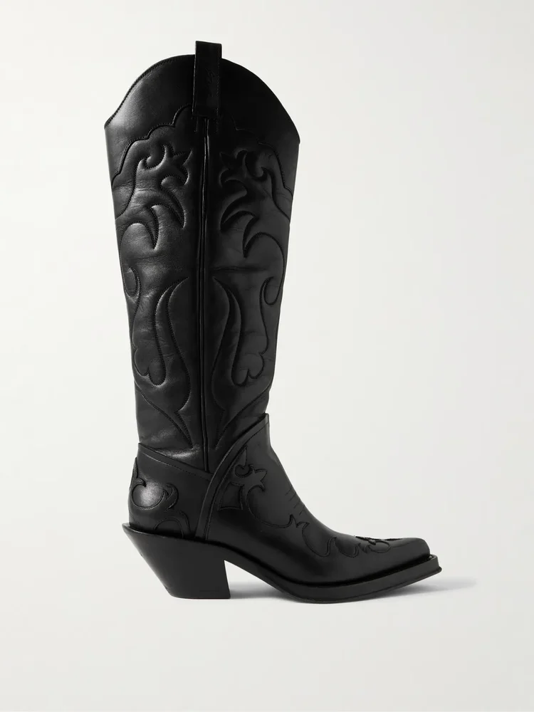Capitana 50 embroidered leather knee boots