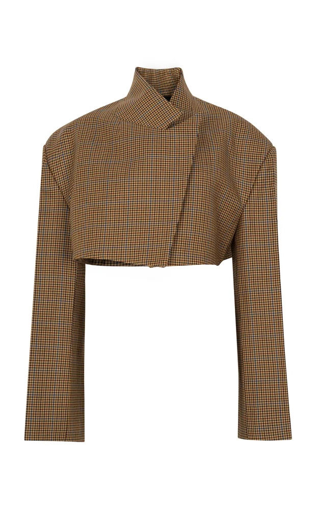 Power Shoulder Wool Jacket