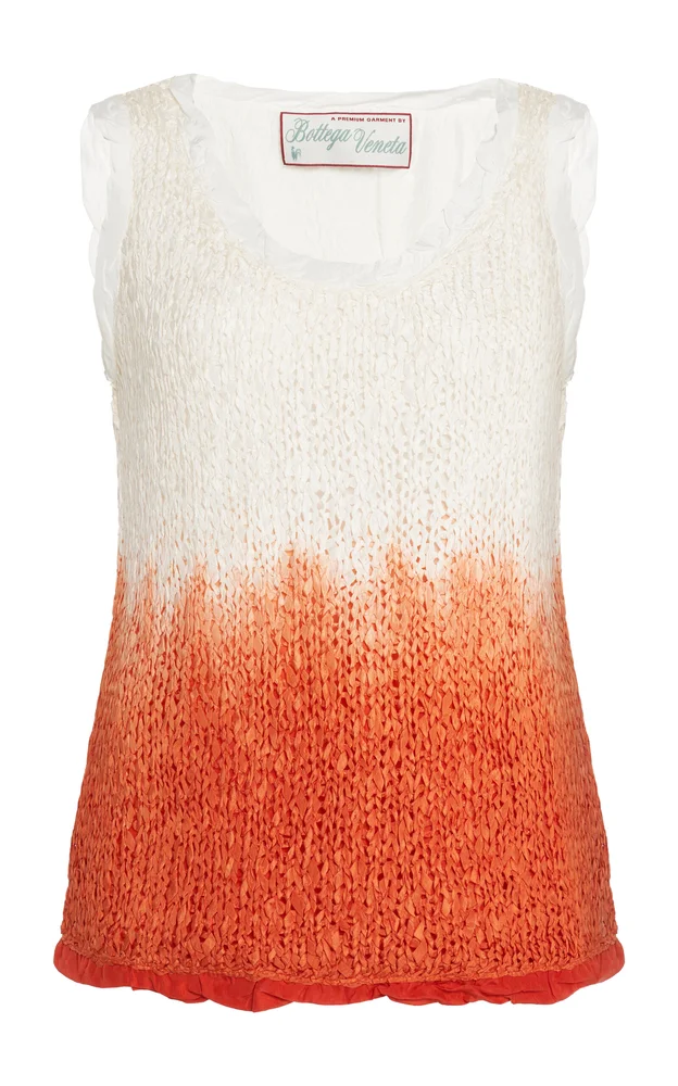 Lightweight Wool Silk Overdye Knit Tank Top