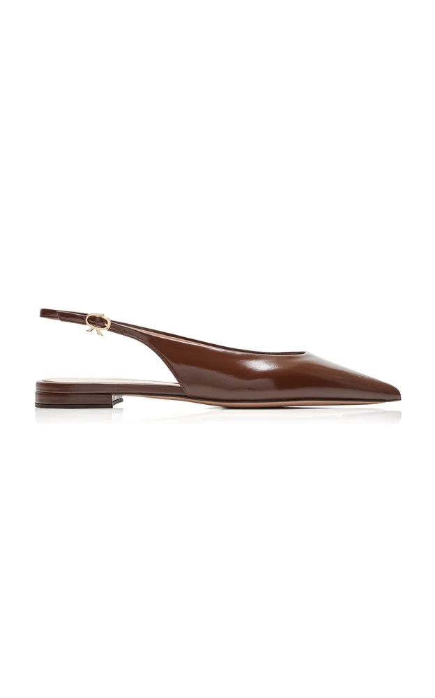 Robbie Leather Slingback Flats