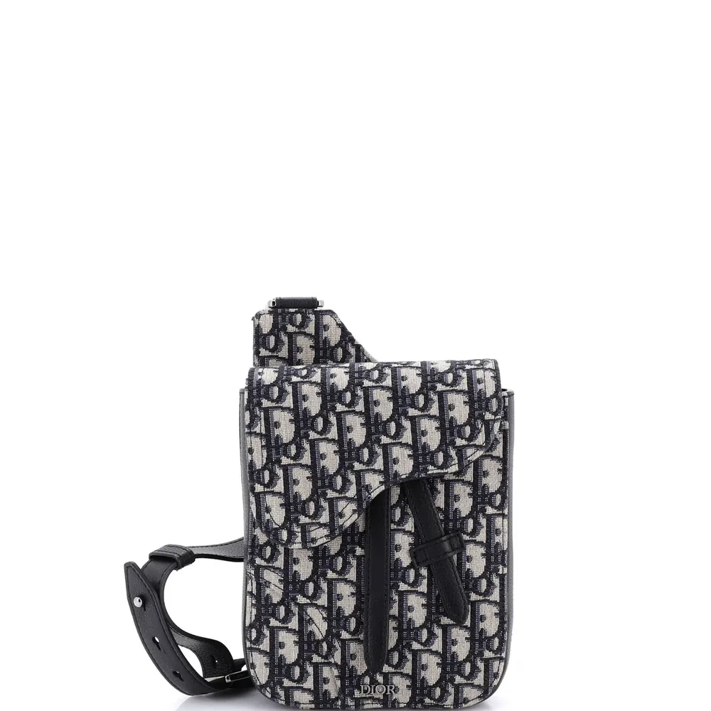Dior Saddle Rectangular Crossbody Pouch Oblique Canvas