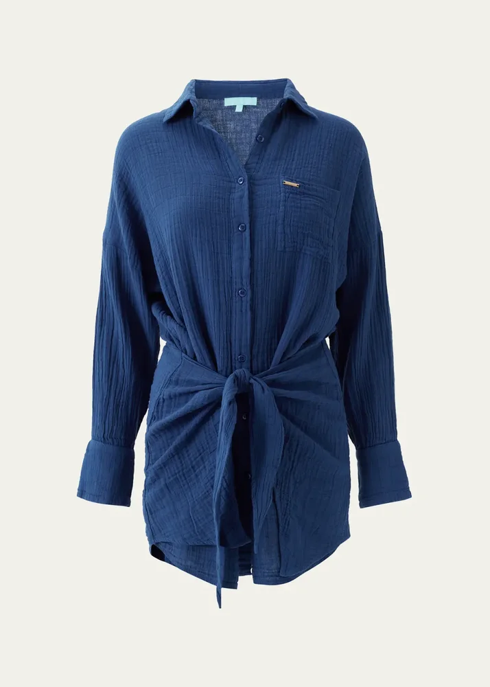 Sara Mini Shirtdress Coverup