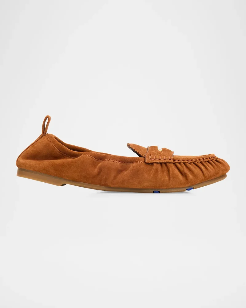 Fawn Suede Penny Loafers