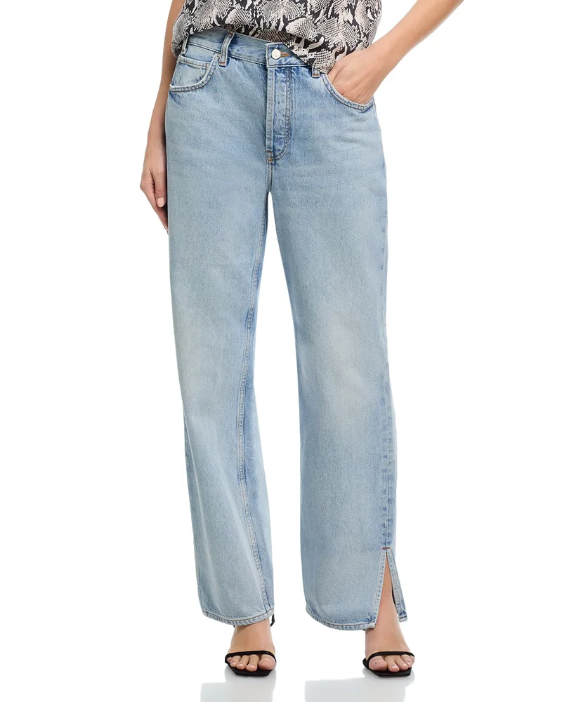 Roy High Rise Wide Leg Jeans in Blue