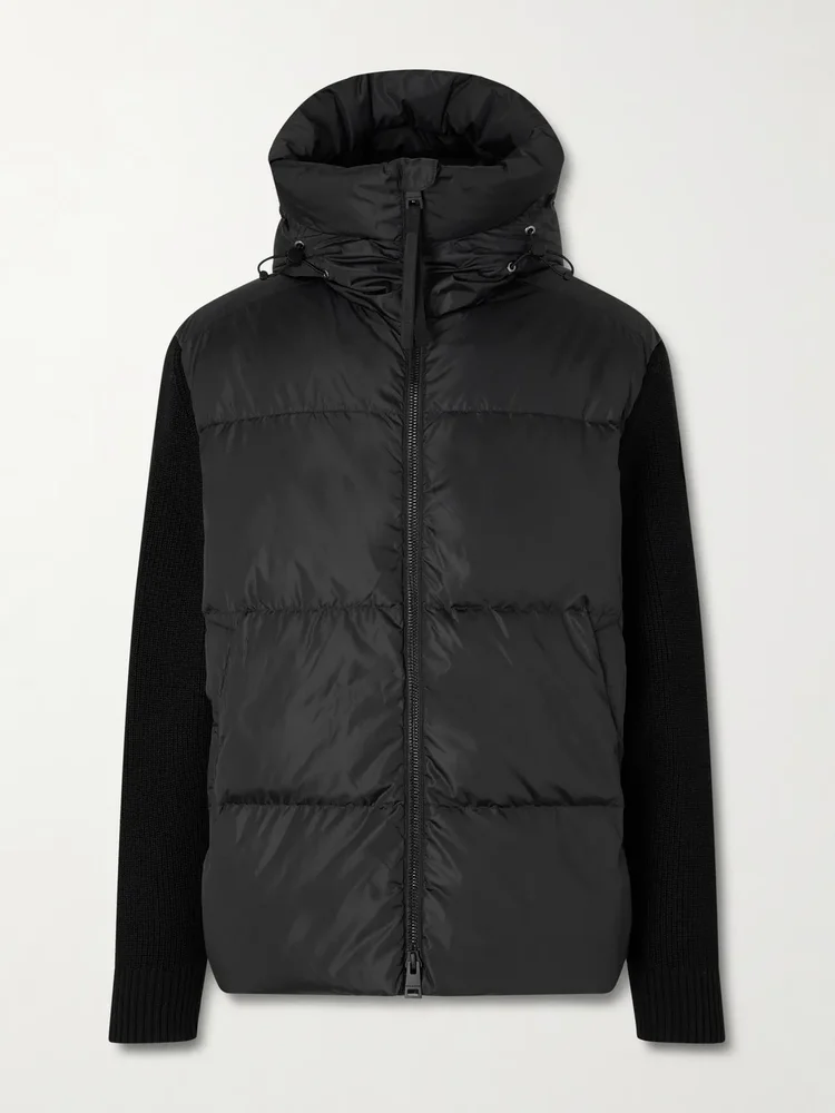 HyBridge® Wool-Trimmed and Quilted Shell Hooded Down Jacket