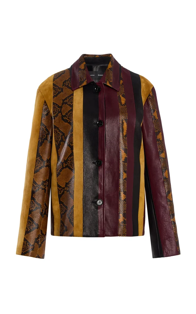 Sirine Pieced Leather Jacket
