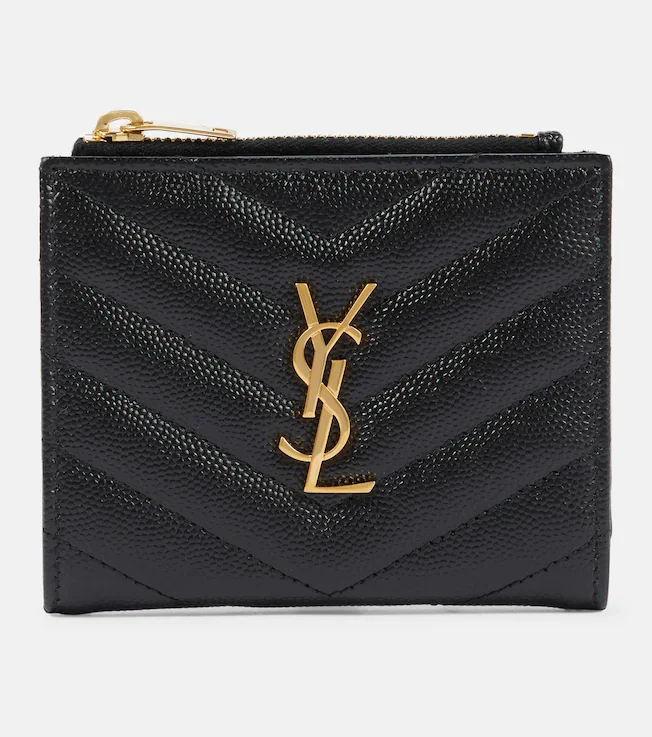Monogram zipped leather wallet
