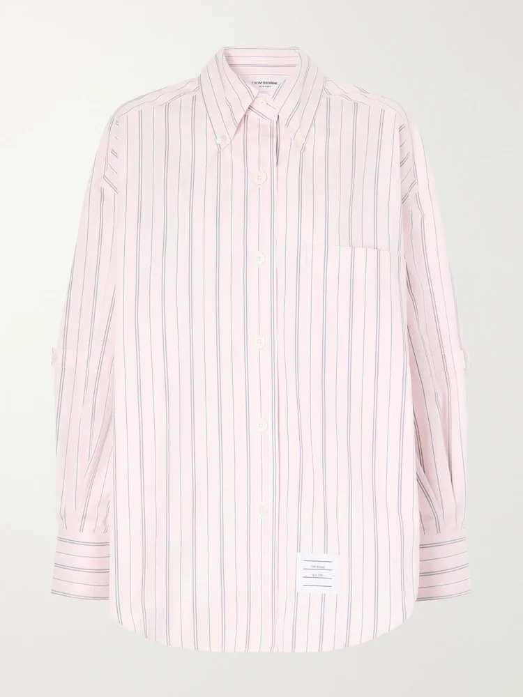 Striped cotton-poplin shirt