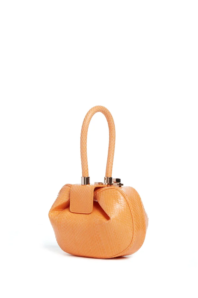 Gabrielahearst Demi Bag in Fluorescent Orange Snakeskin