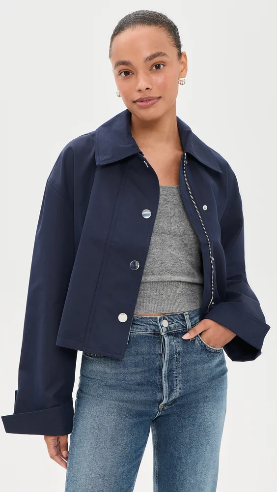 The Rue Cropped Trench (Navy)