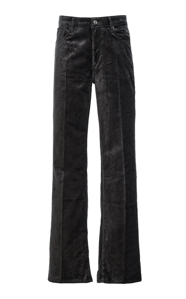 The Reboot Cotton-Blend Velvet Bootcut Trousers