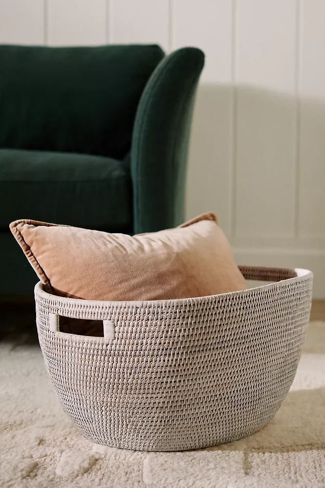 Handwoven Rattan Laundry Basket
