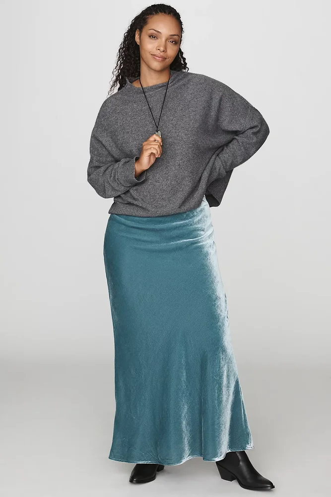 Tilda Velvet Slip Maxi Skirt