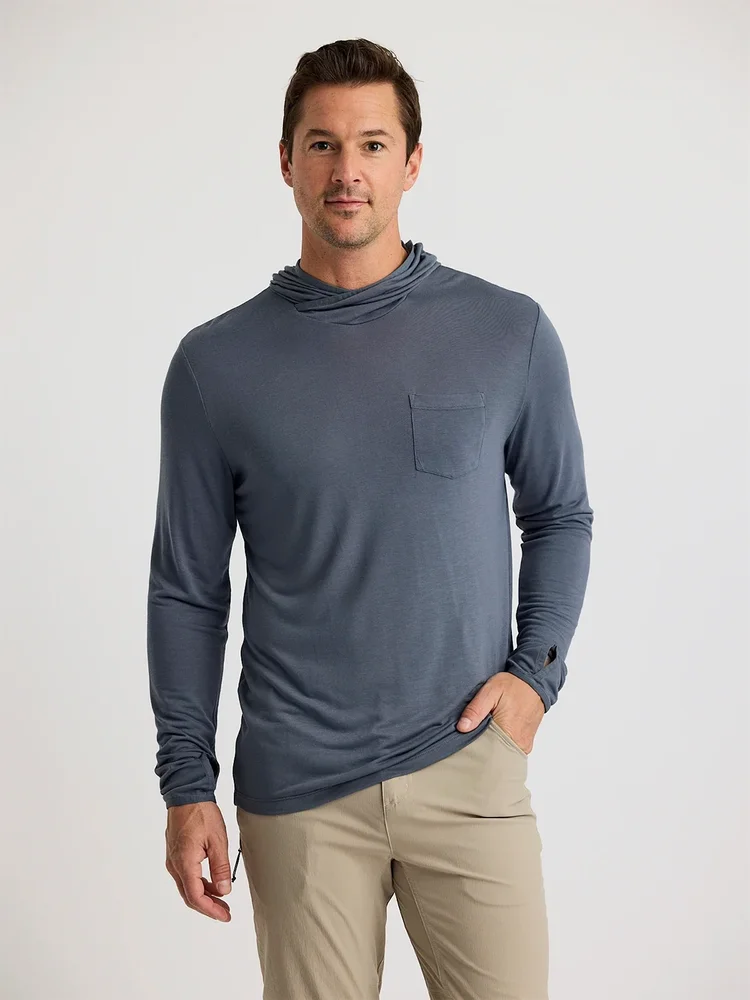 Men's Bamboo Lightweight Hoodie - Storm Cloud – Free Fly Apparel