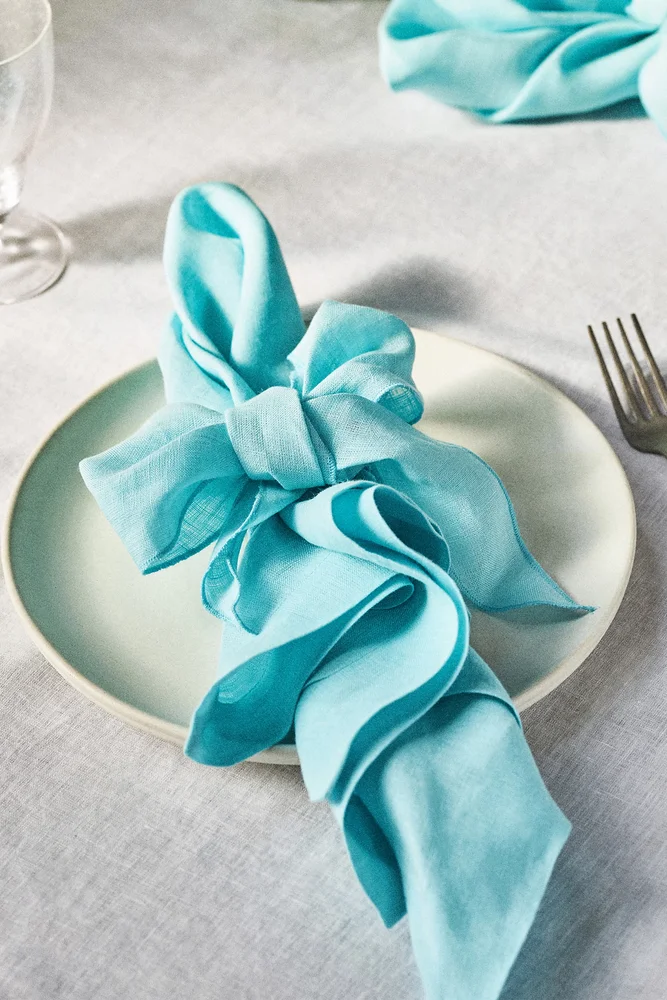 Bow Linen Napkins, Set of 2