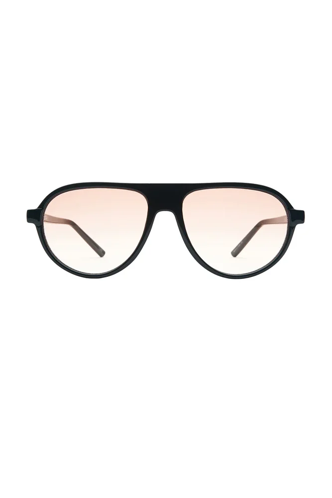 Otra Eyewear Rosie Black Oval Sunglasses